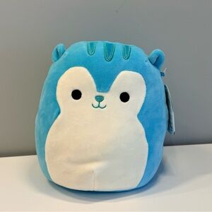 Brand New 8” Santiago Squishmallows Blue and White Stuffed Animal